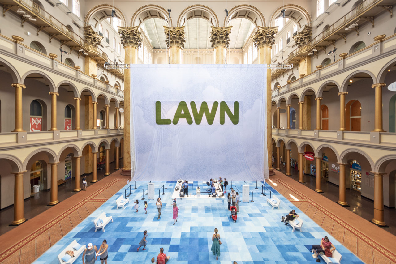 Lawn at the National Building Museum. Image credit: Timothy Schenck.
