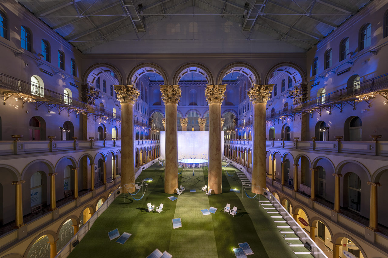 Lawn at the National Building Museum. Image credit: Timothy Schenck.