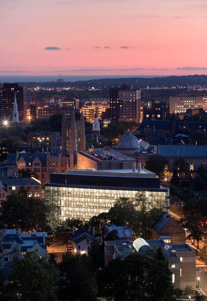 Yale University's Malone Engineering Center (2005, New Haven, CT). Photo: Courtesy of Pelli Clarke Pelli Architects.