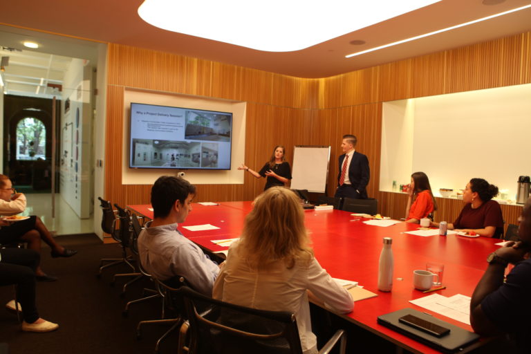 The 2019 AIANY CLP class at their second development session at the Center for Architecture. Image credit: Center for Architecture.