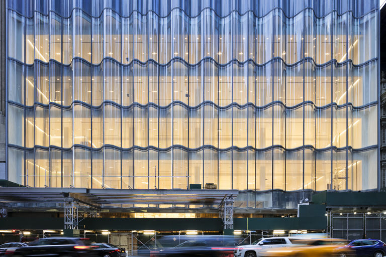 Nordstrom's 57th Street Flagship by James Carpenter Design Associates with Dark Clark, AIA, LEED AP, SVP of Store Design, Architecture & Construction at Nordstrom's. Image credit: Connie Zhou.