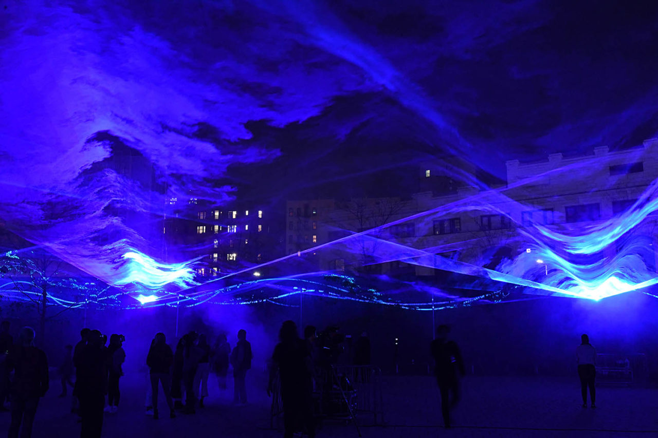 WATERLICHT by Studio Roosegaarde. Image credit: Sirin Samman / Columbia University.