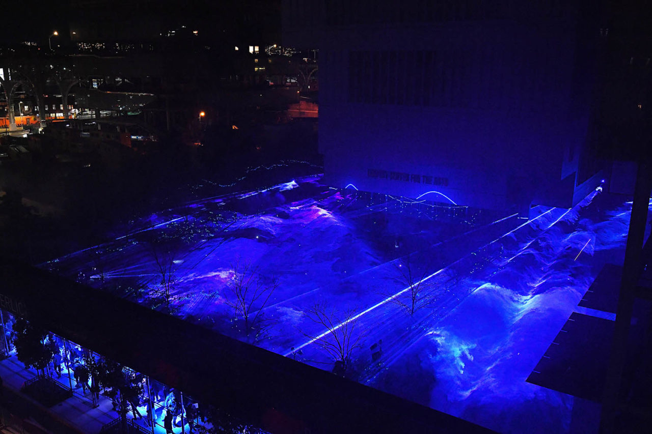 WATERLICHT by Studio Roosegaarde. Image credit: Sirin Samman / Columbia University.