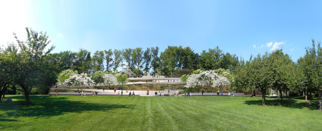 Brooklyn Botanic Garden Robert W. Wilson Overlook by WEISS/MANFREDI. Image credit: Antonio M. Rosario.