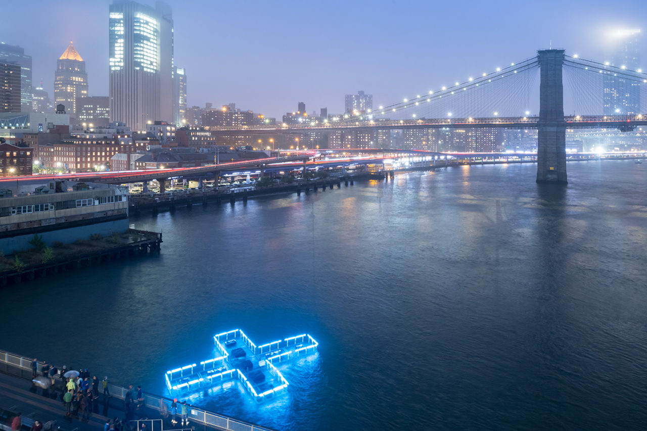 + POOL Light installation by PLAYLAB, INC and Family New York. Image credit: Iwan Baan.