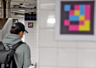 Wayfinding, part of the accessible station lab at Jay St-MetroTech on Thu., October 10, 2019. Photo: Marc A. Hermann/MTA New York City Transit.