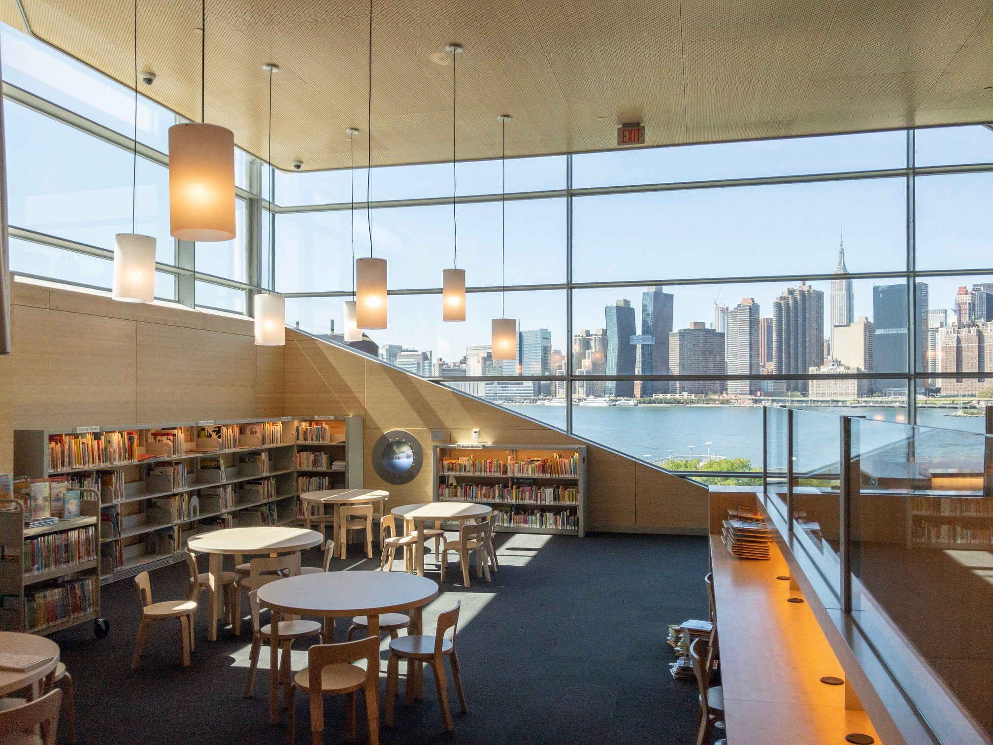 Architecture Merit Award: Hunters Point Library by Steven Holl Architects and Michael Van Valkenburgh Associates, in Long Island City, NY. Photo: Steven Holl Architects.