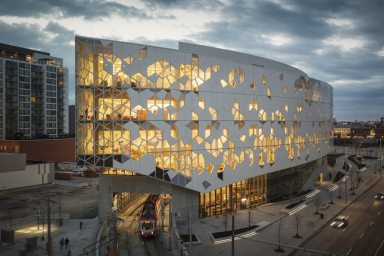 Architecture Honor Award: Calgary Central Library by Snøhetta and DIALOG, in Calgary, Canada. Photo: Michael Grimm/Snøhetta.
