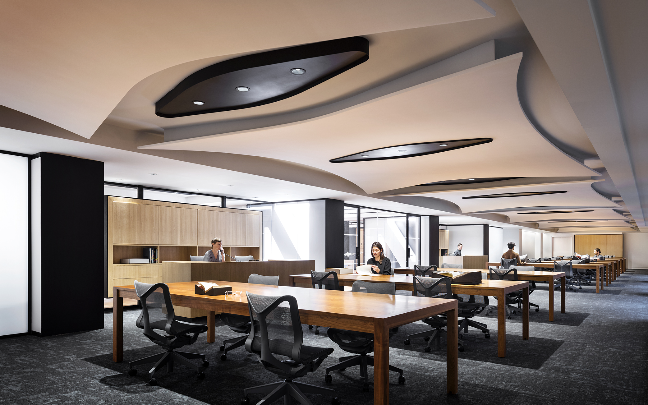Interiors Merit Award: NYU Bobst Library Special Collections Renovation by CannonDesign, in New York, NY. Photo: Scott Frances.