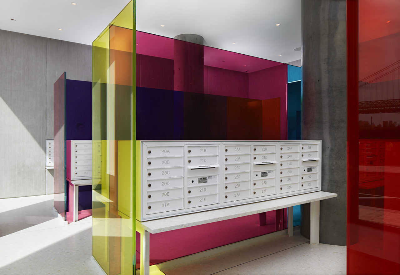 Color Cube Sensation installation by Robert Swain inside COOKFOX's One South First. Photo:  YaoZuLu/Robert Swain, Minus Space, and Two Trees.