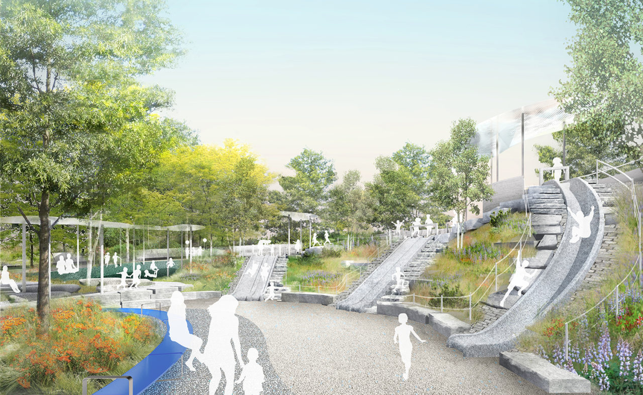 Battery Playscape by BKSK Architects and Starr Whitehouse Landscape Architects. Image: BKSK Architects and Starr Whitehouse Landscape Architects. 