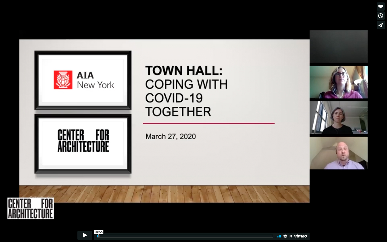 Town Hall: Coping with COVID-19 Together. Image: Center for Architecture.