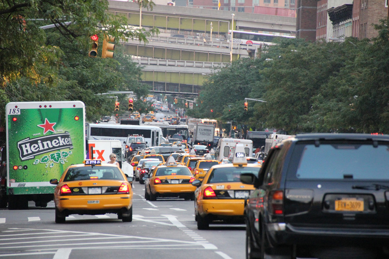 NYC traffic. Image by Raidarmax via Wikimedia Commons.