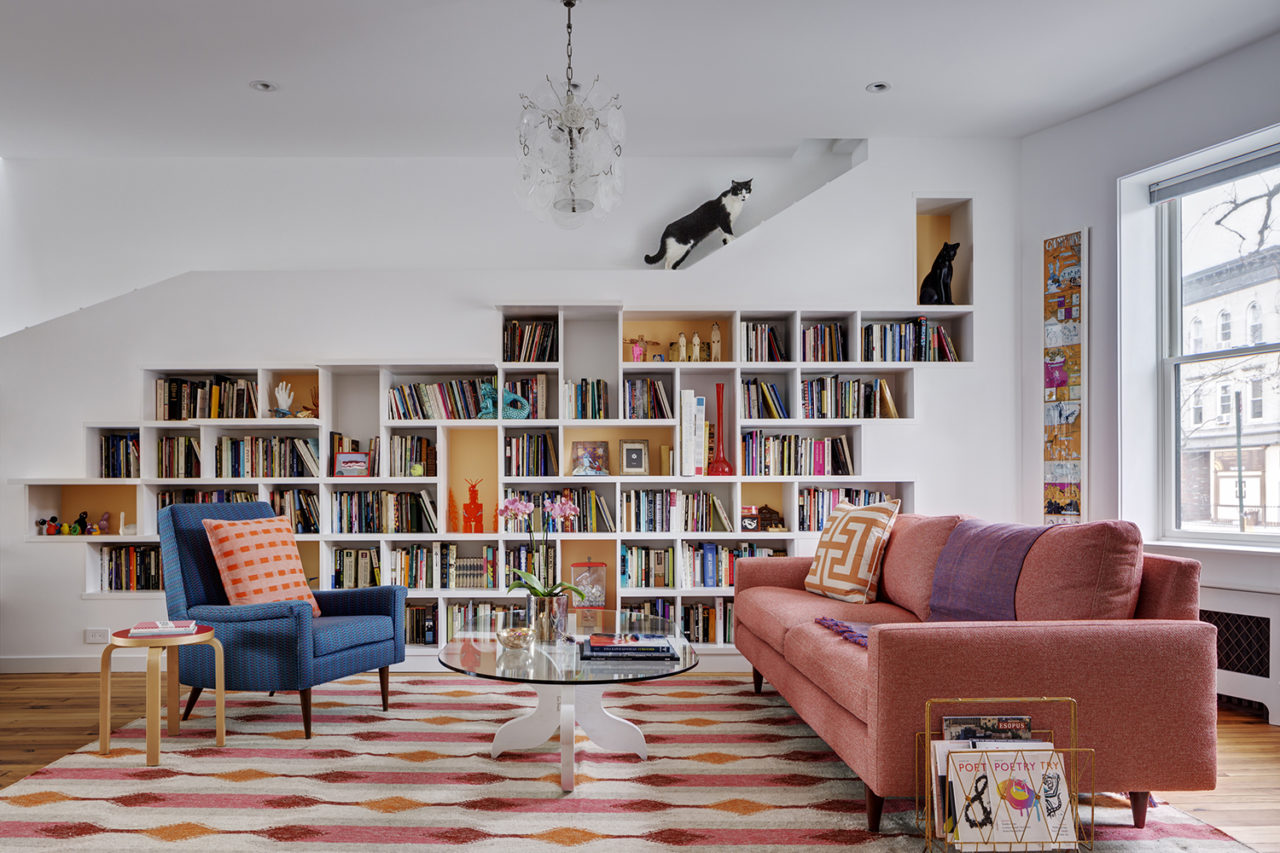 House for Booklovers and Cats, Brooklyn, NY. Photo: Francis Dzikowski/OTTO.