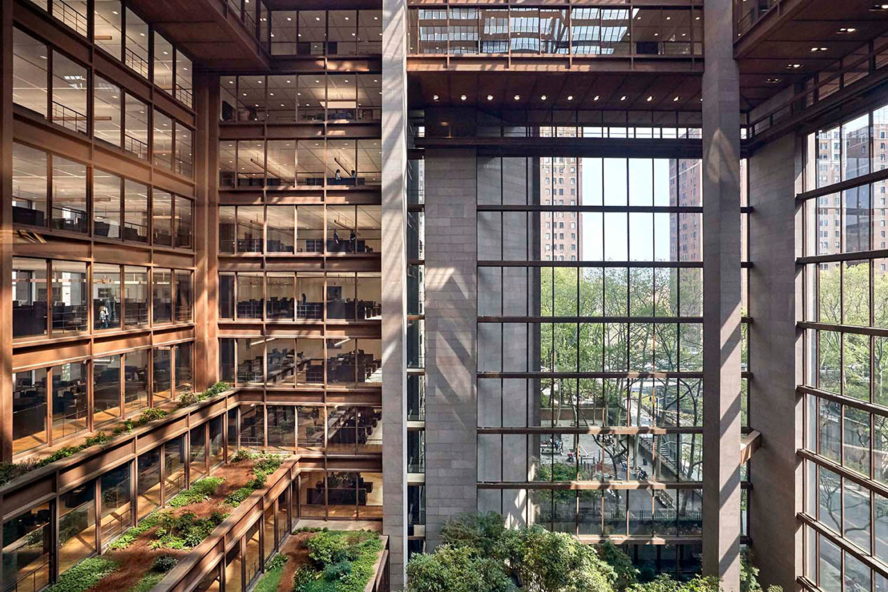 • Ford Foundation Center for Social Justice, New York, NY. Photo: Garrett Rowland/Gensler.