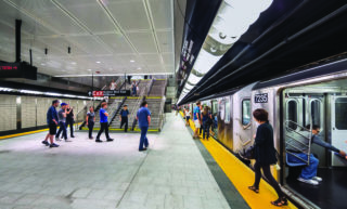 The 34th Street station of the Number 7 Subway Line Extension, designed by Dattner. Photo credit: David Sundberg/Esto/Dattner Architects.