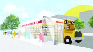 Mobile COVID-19 testing labs designed by Perkins and Will, Schmidt Hammer Lassen, and Arup. Photo: Perkins and Will.