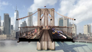 Brooklyn Bridge: Back to the Future. Architect: BIG – Bjarke Ingels Group. Location: New York, NY. Image: BIG – Bjarke Ingels Group and ARUP.