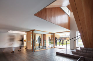 Bennington College Commons Renovation. Architect: Christoff:Finio Architecture. Landscape Architect: Reed Hilderbrand. Location: Bennington, VT. Photo: Scott Frances.