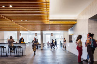 Bennington College Commons Renovation. Architect: Christoff:Finio Architecture. Landscape Architect: Reed Hilderbrand. Location: Bennington, VT. Photo: Scott Frances.