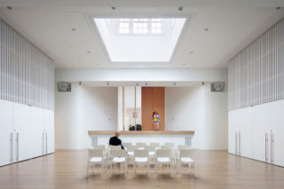 Bennington College Commons Renovation. Architect: Christoff:Finio Architecture. Landscape Architect: Reed Hilderbrand. Location: Bennington, VT. Photo: Scott Frances.