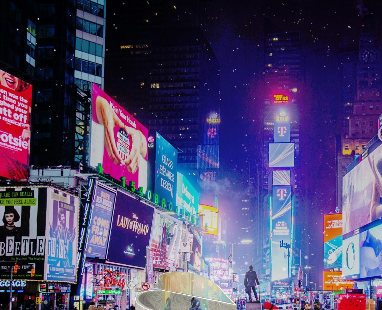 Love in Times Square Design Competition winner, Love Letters by Soft-Firm. Image: Soft-Firm.