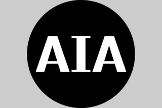 AIA logo in black and white