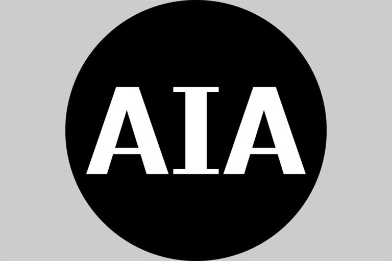 AIA logo in black and white