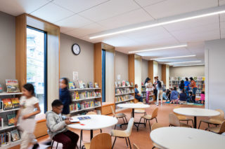 New York Public Library Van Cortlandt Branch. Architect: Andrew Berman Architect. Location: Bronx, NY. Photo: Michael Moran.