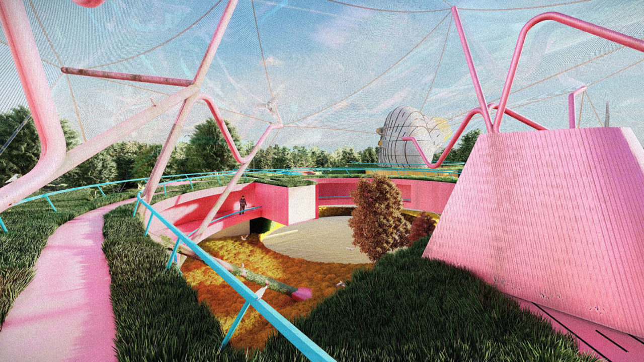 Alsharif Khaled Nahas (MArch ’21, Pratt), Digging and Flying, Governors Island. Image: Courtesy of Alsharif Khaled Nahas.