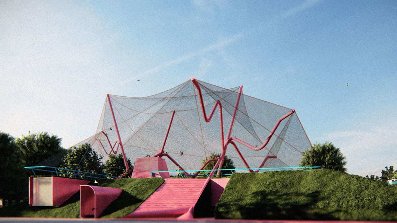 Alsharif Khaled Nahas (MArch ’21, Pratt), Digging and Flying, Governors Island. Image: Courtesy of Alsharif Khaled Nahas.