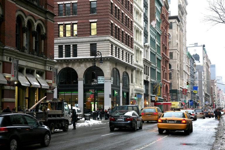 Photo of street in Noho neighborhood of Manhattan.