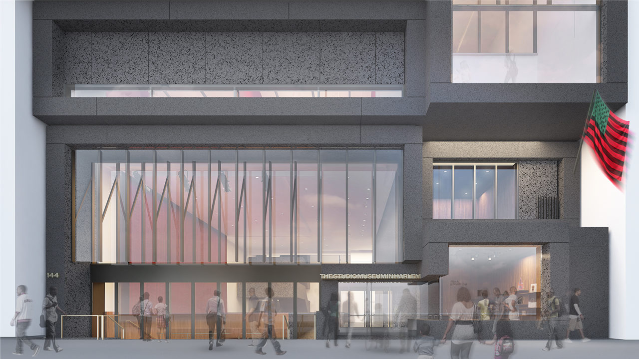 Streetview rendering of the Studio Museum in Harlem.