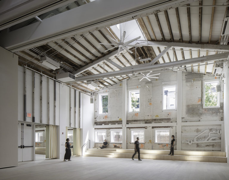 Double-height interior of the Mercury Store.