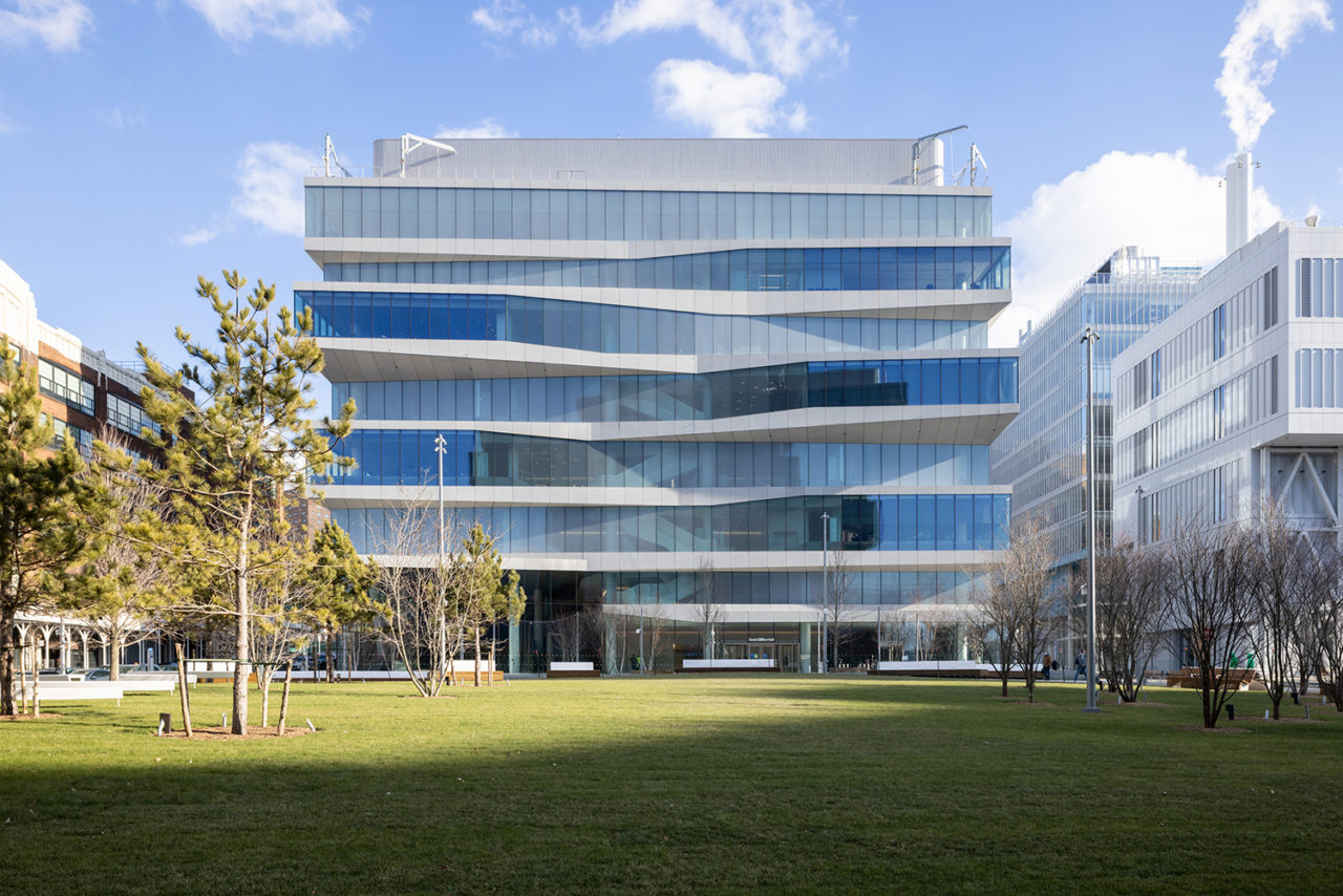 The exterior of a Columbia Business School building during the day.