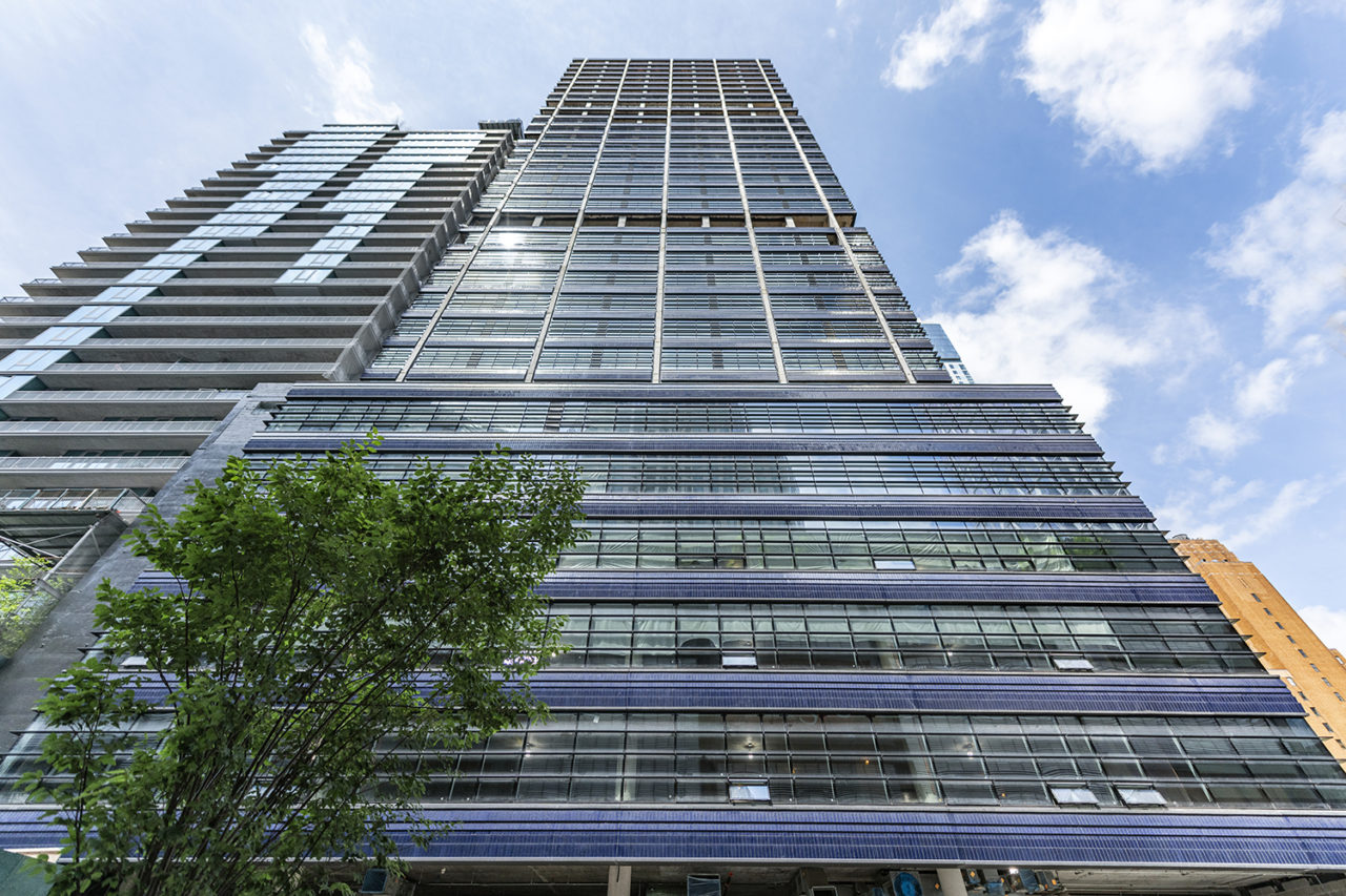 Exterior building facade of 1 Willoughby Square