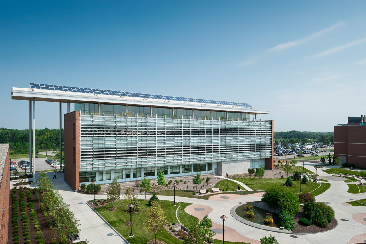 The Golisano Institute of Sustainability exterior as seen from afar