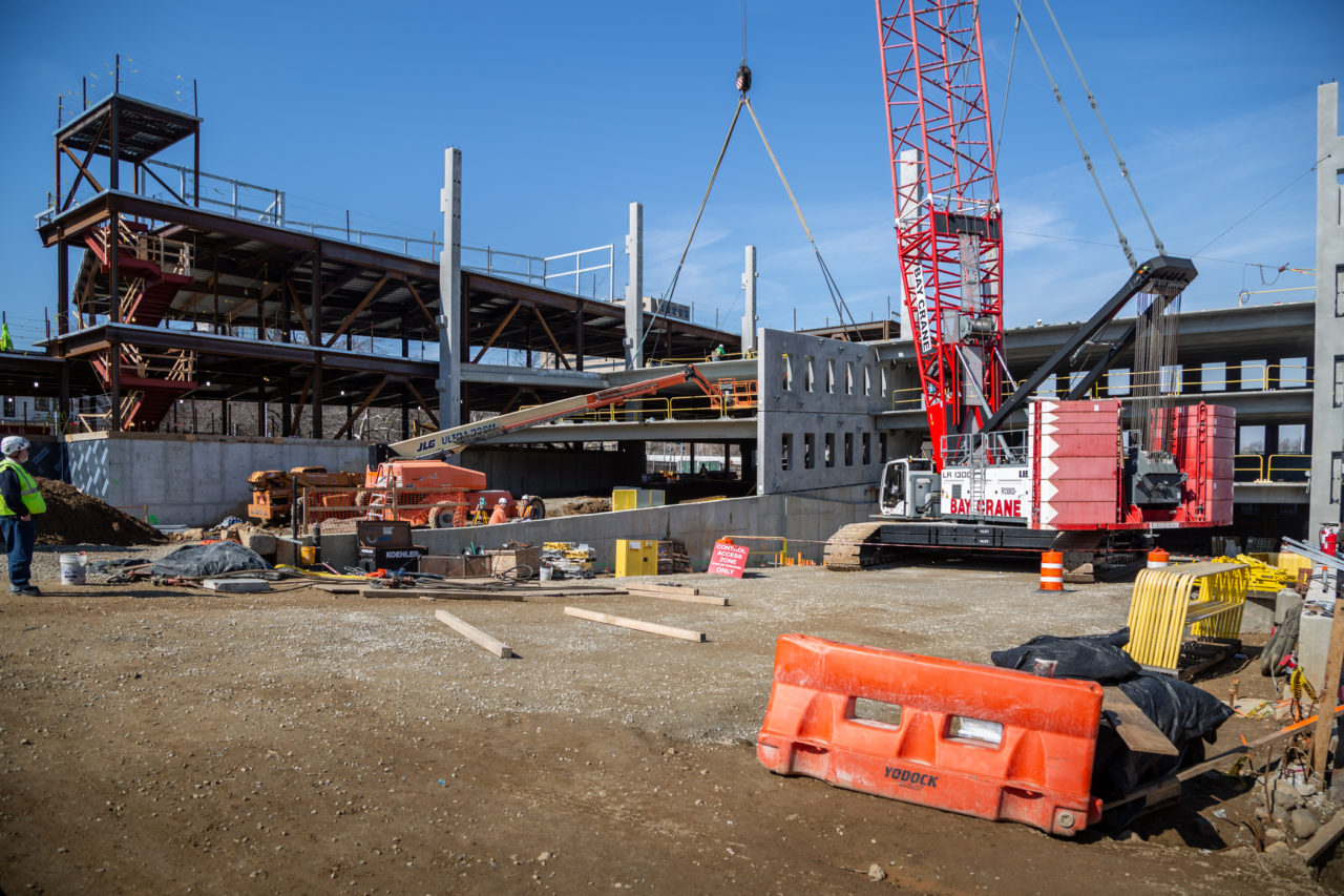 Construction site at Queens Garage and Community Space