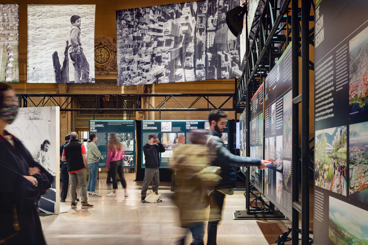 'The Constant Future: A Century of Regional Plan' exhibition on view at Grand Central Terminal’s Vanderbilt Hall