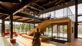 TheatreSquared interior lobby stair