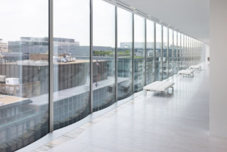 2050 M Street interior view through the glass facade