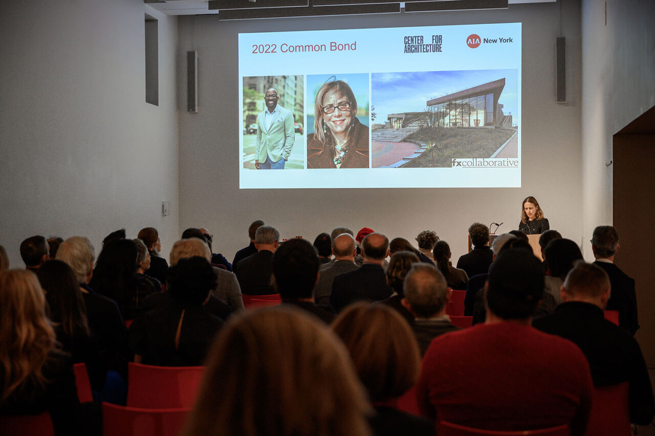 2022 AIANY President Andrea Lamberti at the podium