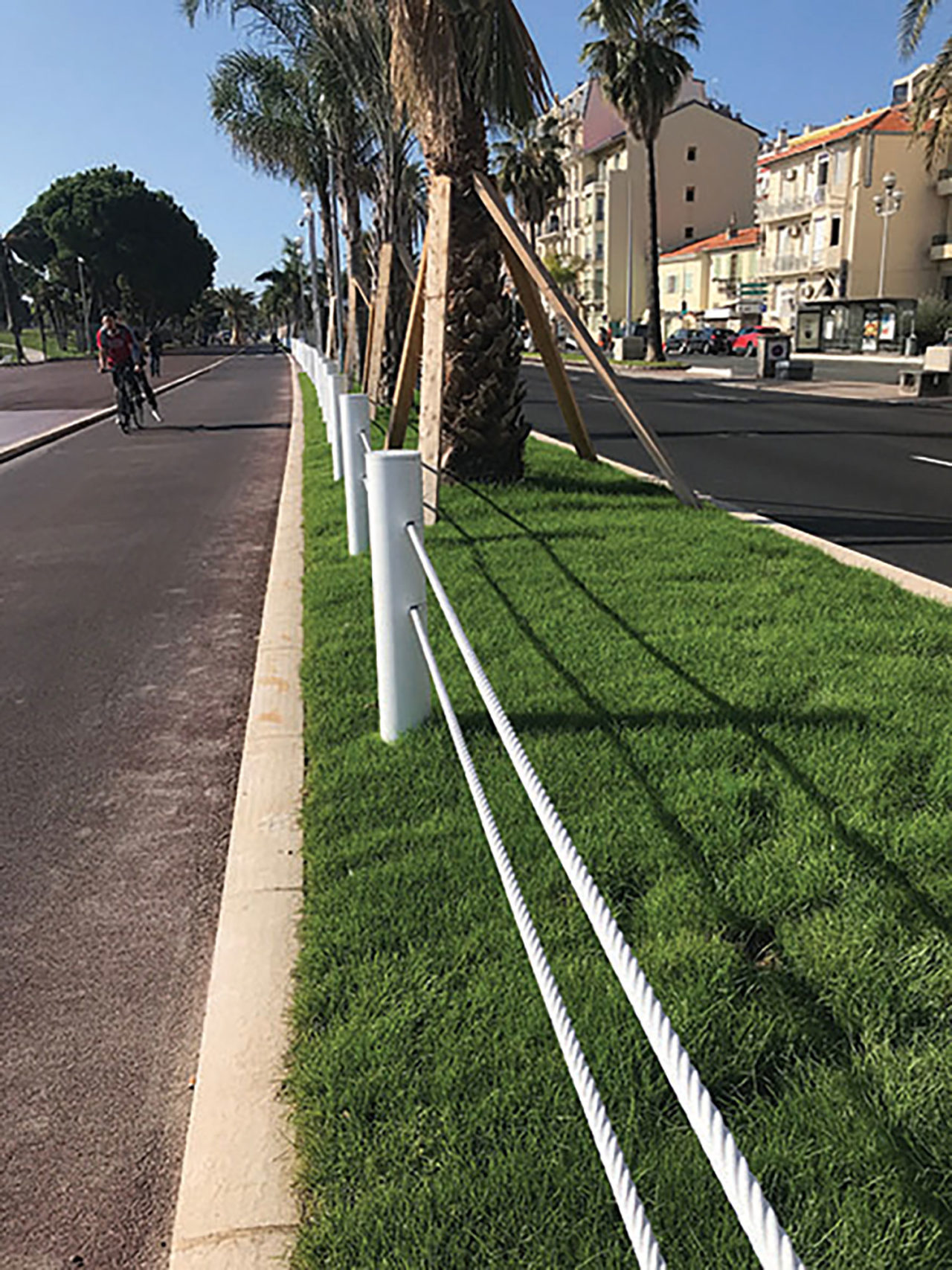 Images of Wolff's students at BESIGN and their project, "In/Pact," which helped reimagine ways to incorporate security equipment along the Promenade des Anglais in Nice, France.