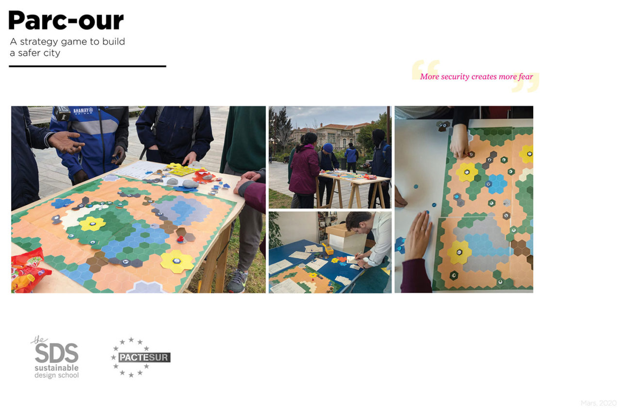 BESIGN students designed interactive games to engage migrants, tourists, and residents in conversation around safety along Nice’s Promenade des Anglais.