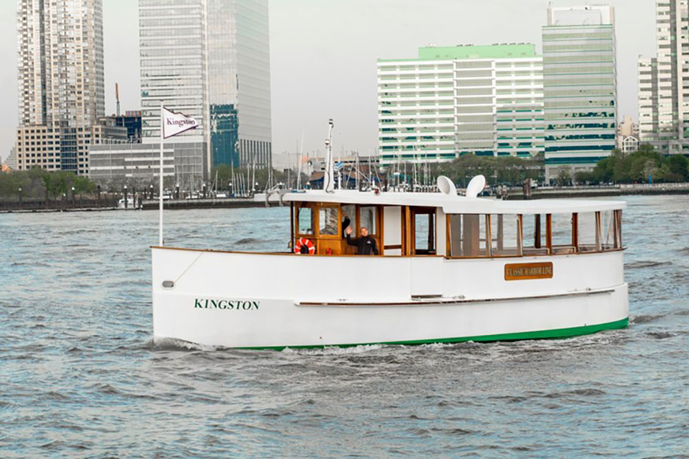 Classic Harbor Line's Kingston Yacht on the water