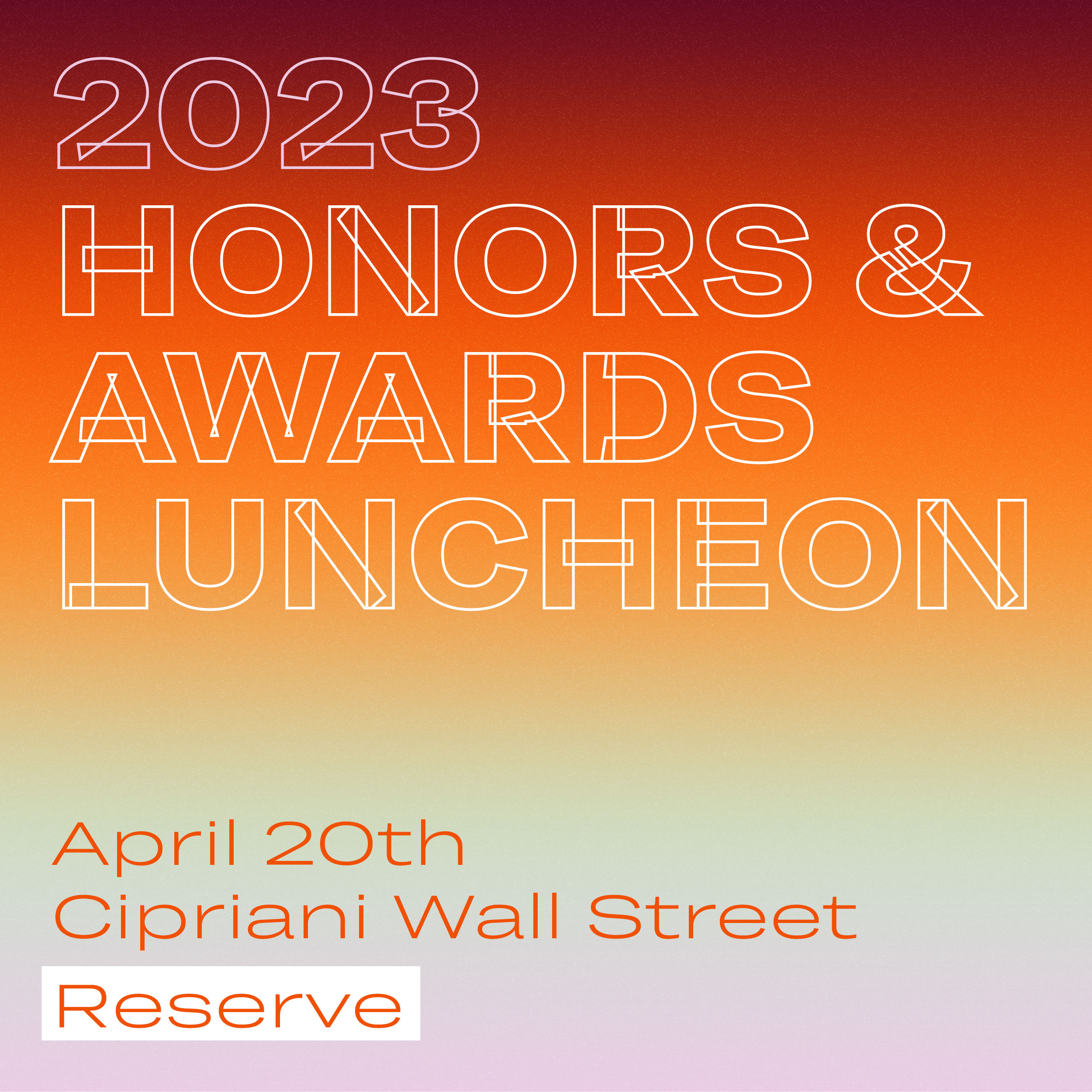 2023 Honors and Awards Luncheon promotional event graphic