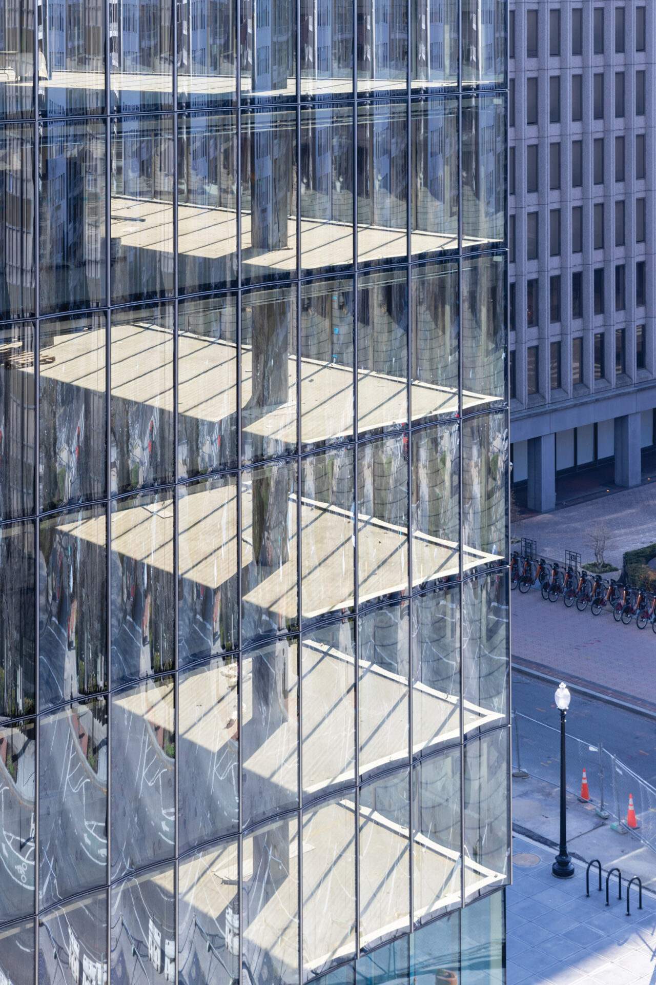 Exterior facade detail of 2050 M Street