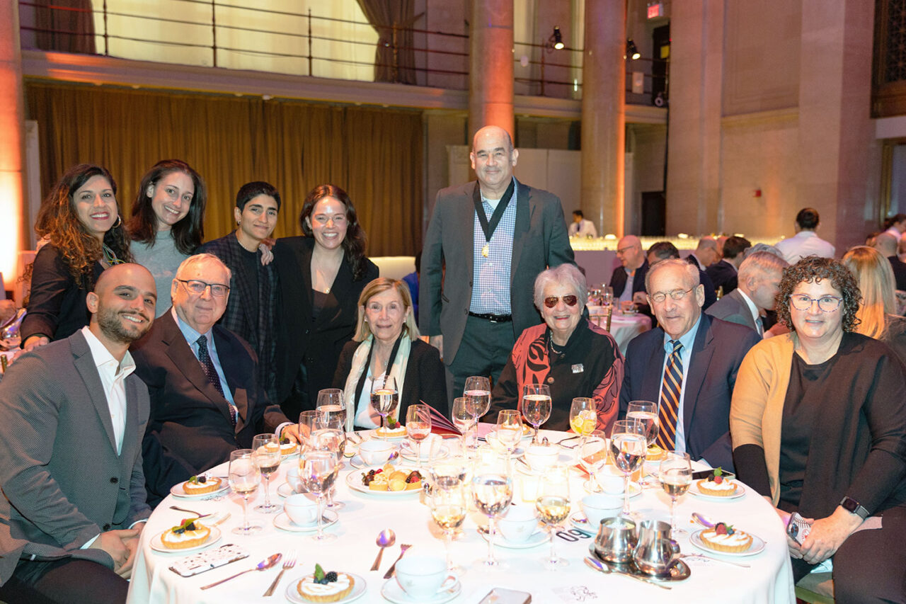 Medal of Honor winner Andrew Bernheimer, FAIA, with his table