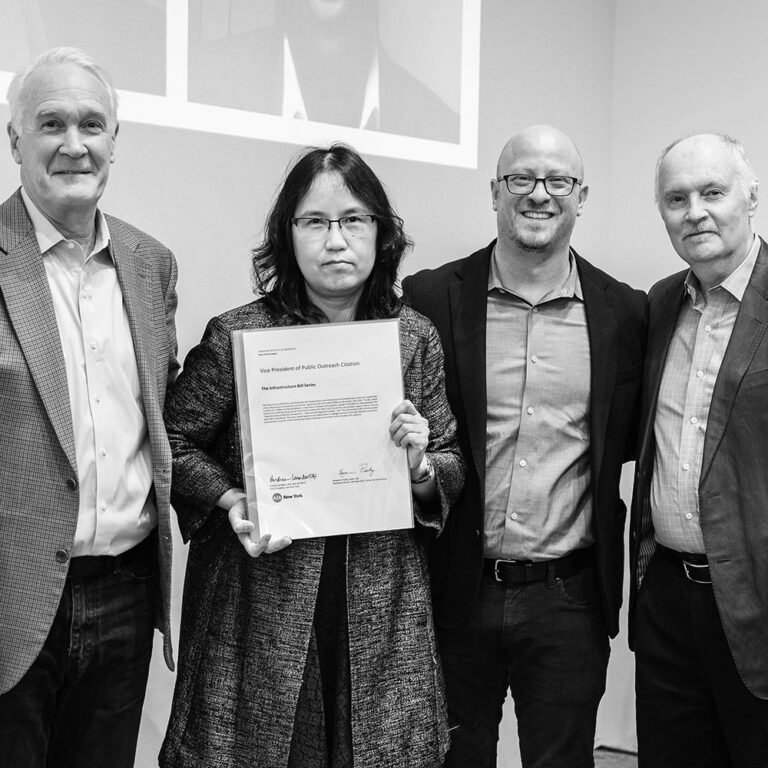 Group photo of people accepting the VP Citation for Public Outreach 2022 certificate