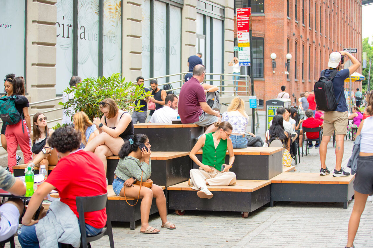 BIG’s modular benches and landscaping for public spaces in Dumbo